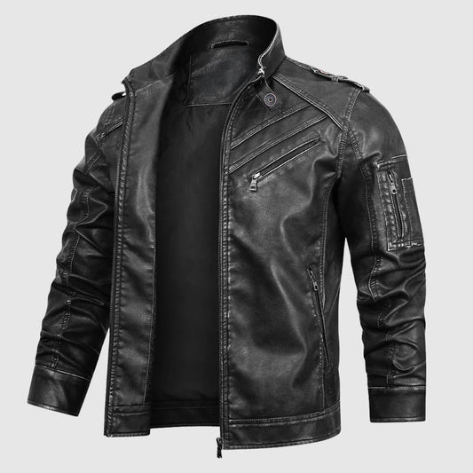 Armored Biker Streetwear Leather Jacket