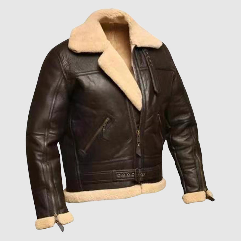 Dark Brown PU Leather Men’s Jacket