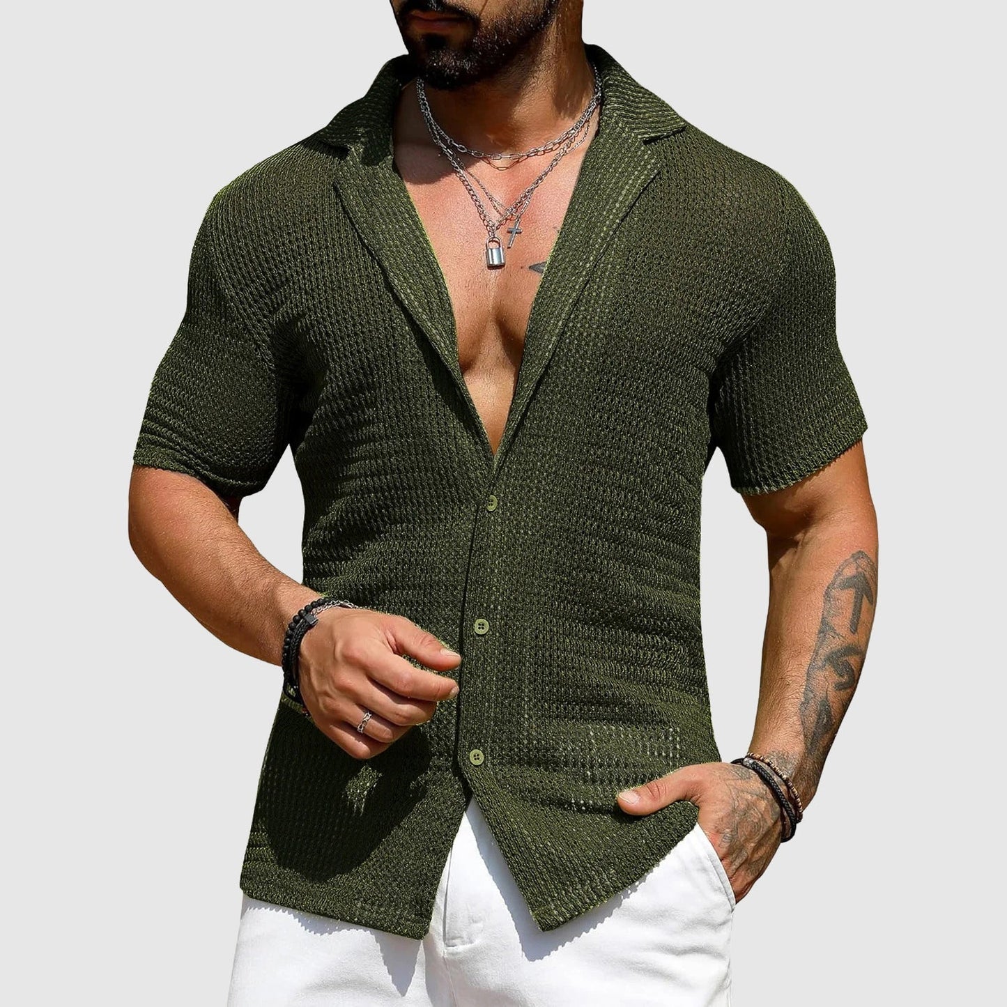 Lorenzo Vitali Hollow Knit Shirt