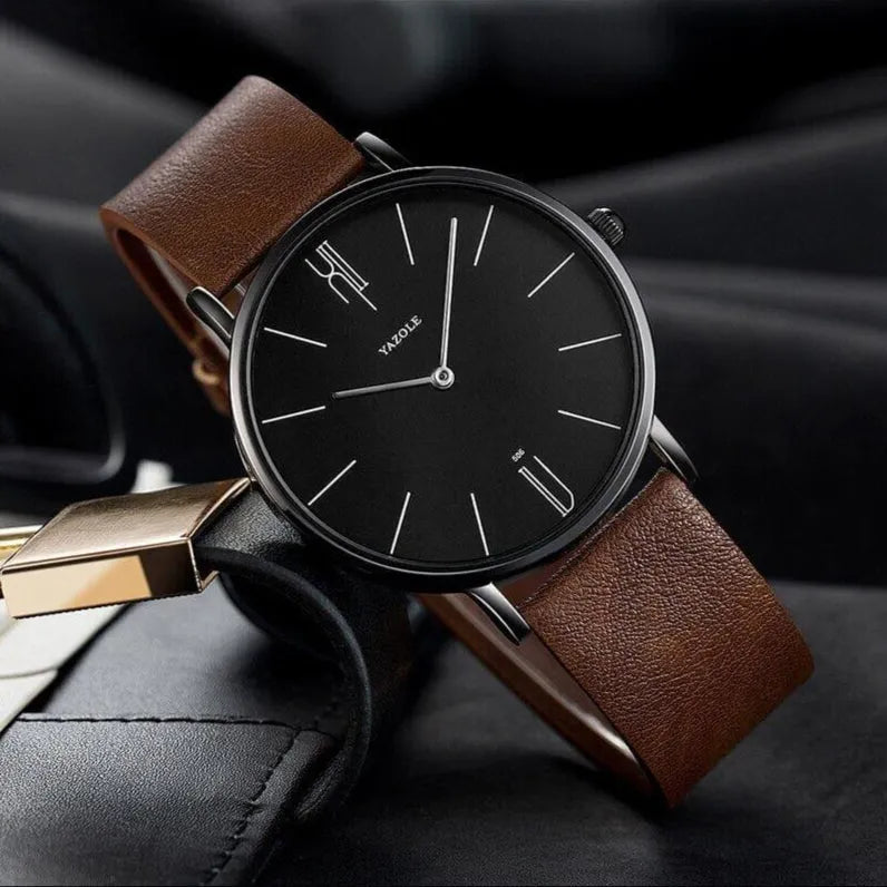 Relógio de Couro Old Money Drovic®