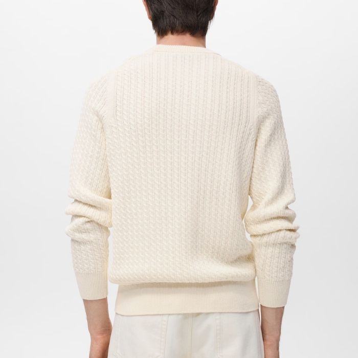 Textured Knitted Crew Neck Sweater®