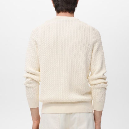 Textured Knitted Crew Neck Sweater®