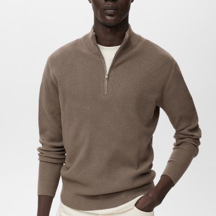 Men’s High Neck Zip Sweater®