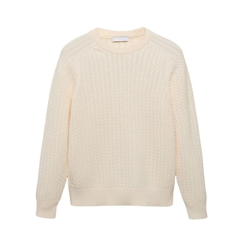 Textured Knitted Crew Neck Sweater®