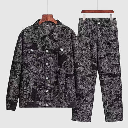 Alessandro Veneti Vintage Print Duo Set