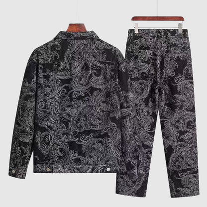 Alessandro Veneti Vintage Print Duo Set