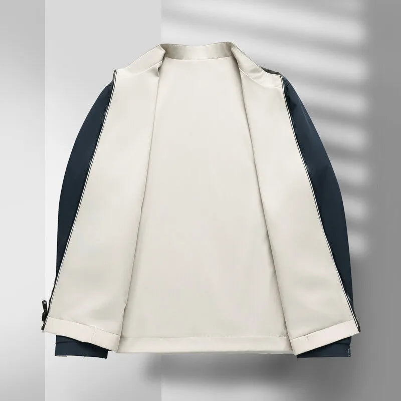 Alessandro Veneti Classic Zipper Bomber Jacket