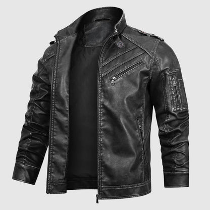 Armored Biker Streetwear Leather Jacket