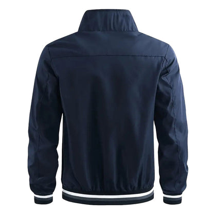 Autumn Windbreaker Jacket for Men with Stand Collar
