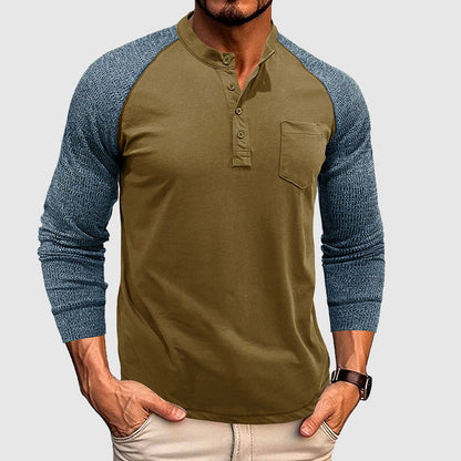 Lorenzo Vitali Dual Tone Henley Shirt