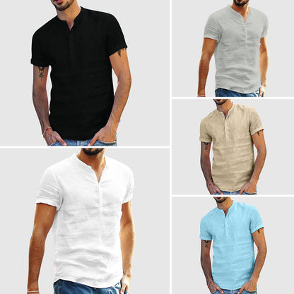 Lorenzo Vitali Linen V-Neck Shirt