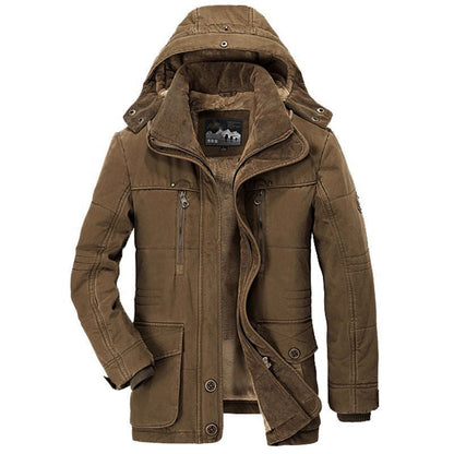 Men’s Fleece Padded Winter Jacket with Deep Pockets