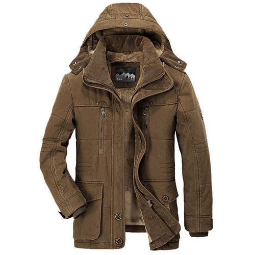 Men’s Fleece Padded Winter Jacket with Deep Pockets