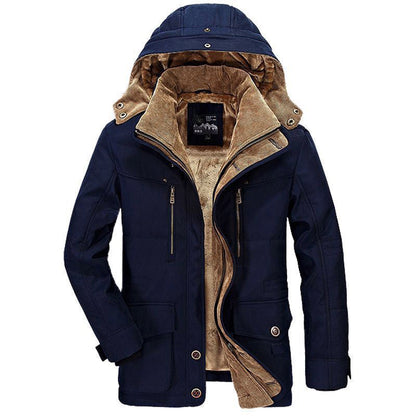 Men’s Fleece Padded Winter Jacket with Deep Pockets