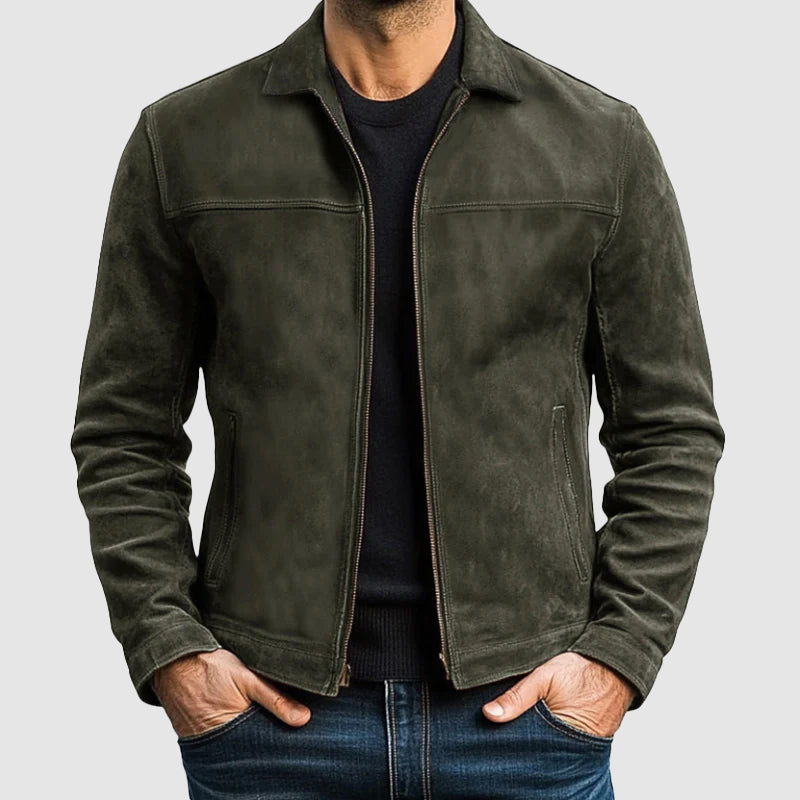 Men’s Tailored Faux Leather Biker Jacket