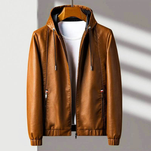 Roberto Russo Hooded Leather Jacket