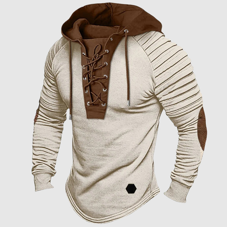 Roberto Russo Pioneer Lace-Up Hooded Sweater